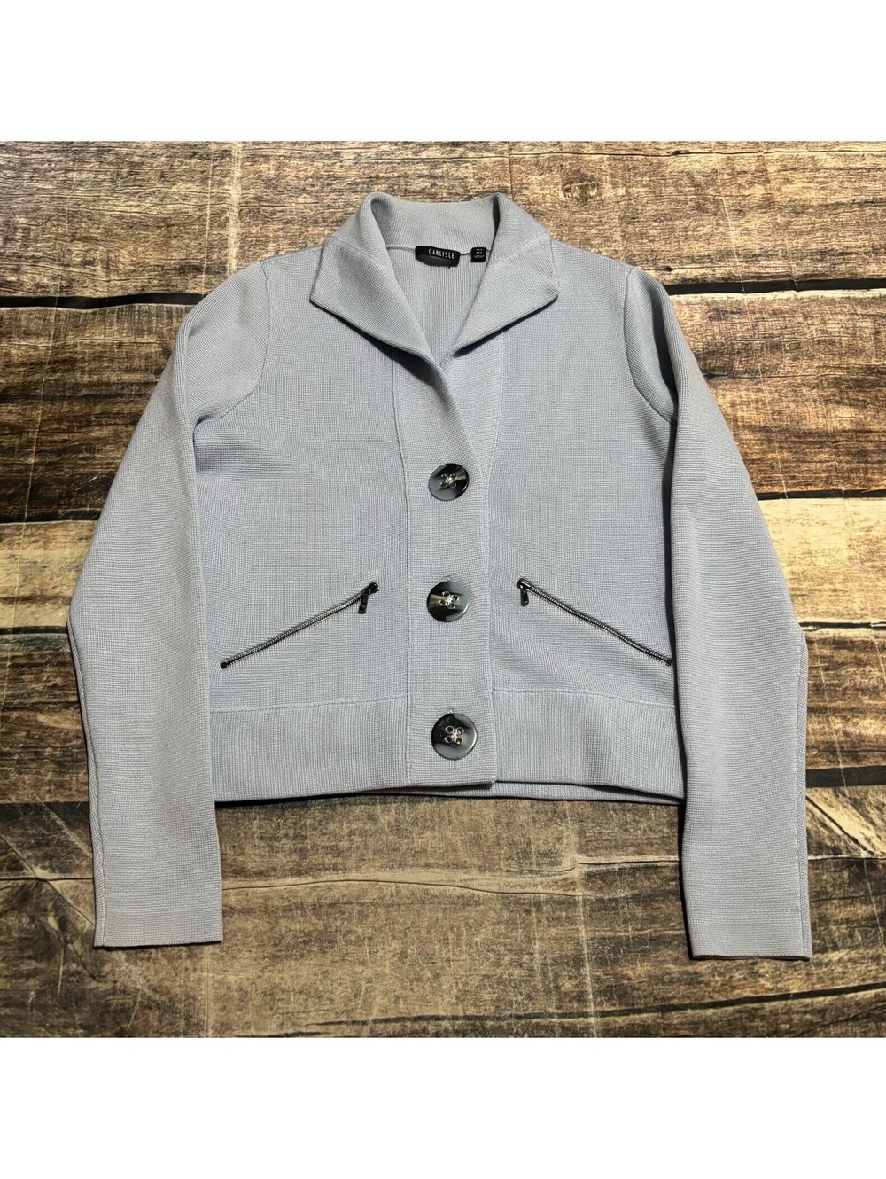 Carlisle Cardigan Sweater Womens Small Merino Wool Full Zip